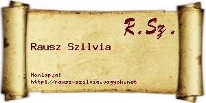 Rausz Szilvia névjegykártya