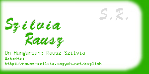 szilvia rausz business card